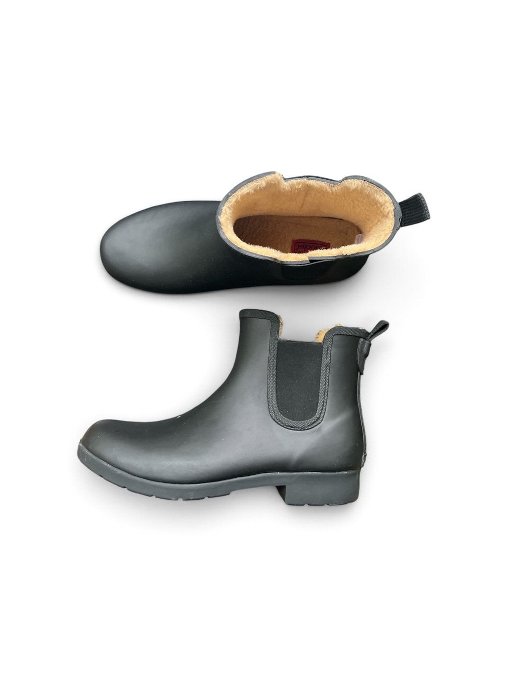 Women’s Chooka Black Chelsea Rain Boots with Cozy Lining